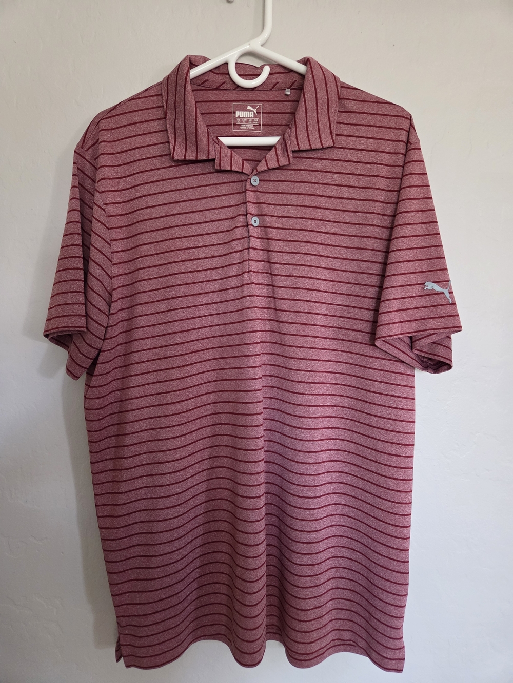 Puma Men’s Red Stripe Polo Shirt